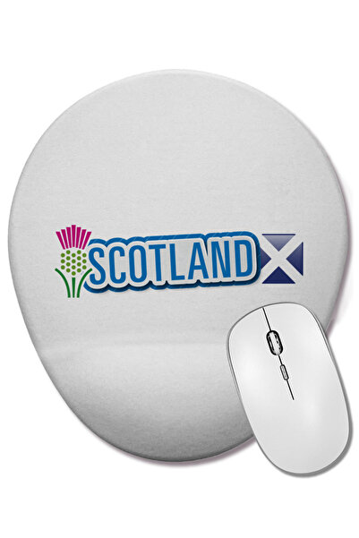 BASKI DÜNYASI Rugby Six Nations Scotland Flag Thistle Mouse Pad oval cu supor...