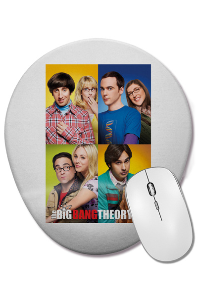 BASKI DÜNYASI The Big Bang Theory 01 Mouse Pad oval cu suport pentru încheiet...