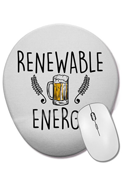 BASKI DÜNYASI Mouse Pad oval cu suport pentru încheietura mâinii, drăguț și a...