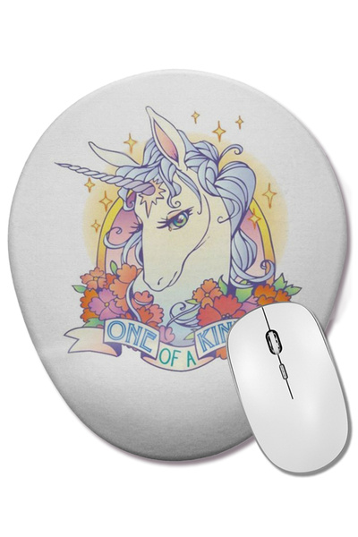 BASKI DÜNYASI Unicorn 08 Οβάλ ποντίκι με οπίσθια υποστήριξη καρπού