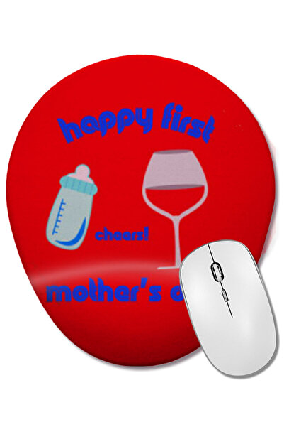 BASKI DÜNYASI Cadouri pentru prima zi a mamei 2021 Mouse Pad oval cu suport p...