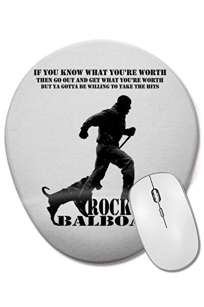 BASKI DÜNYASI Οβάλ ποντίκι υπολογιστή Rocky Balboa με στήριγμα καρπού