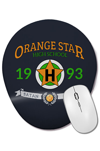 BASKI DÜNYASI Mouse Pad oval Dragon Ball Z Orange Star High School Varsity cu suport pentru încheietura mâinii
