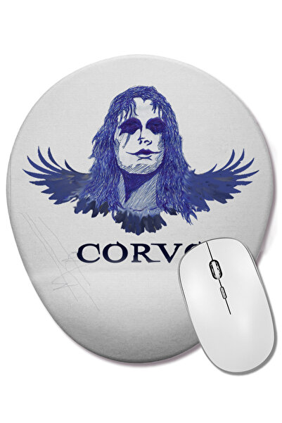 BASKI DÜNYASI Mouse Pad oval Corvo cu suport pentru încheietura mâinii
