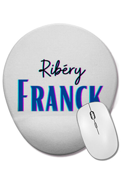 BASKI DÜNYASI Franck Ribéry - Mouse Pad oval în stil retro vintage, cu suport pentru încheietura mâinii