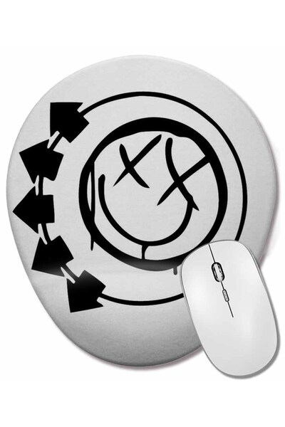 BASKI DÜNYASI Mouse Pad oval Blink 182 cu suport pentru încheietura mâinii