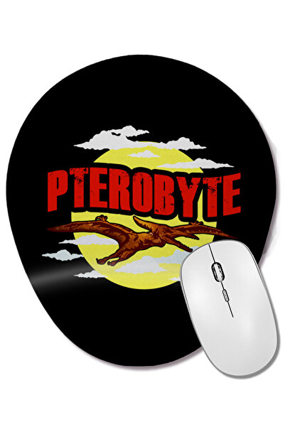 BASKI DÜNYASI Mouse Pad oval amuzant cu pterodactil, dinozaur zburător, cu su...