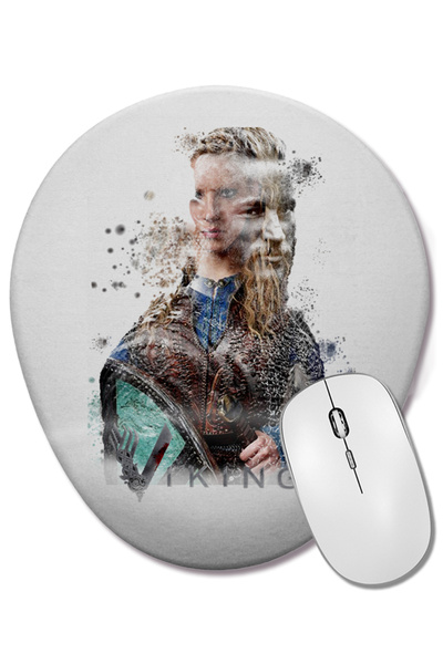 BASKI DÜNYASI Vikings Овальна підкладка для миші з підтримкою зап'ястя
