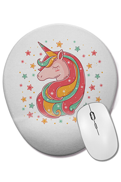 BASKI DÜNYASI Unicorn (2) Mouse Pad oval cu suport pentru încheietura mâinii