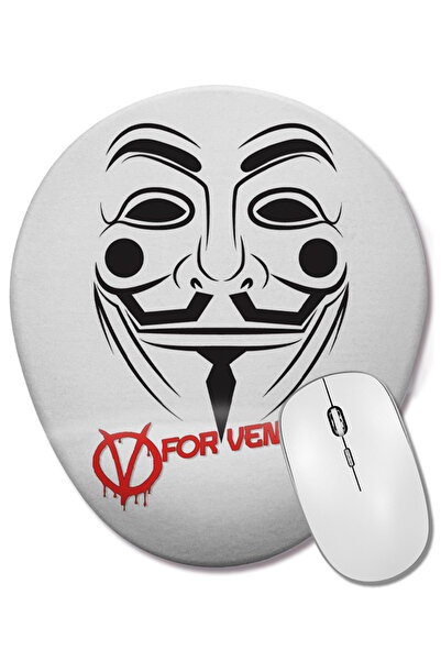 BASKI DÜNYASI Mouse Pad oval Vendetta cu suport pentru încheietura mâinii