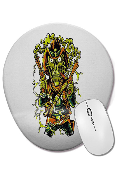 BASKI DÜNYASI Mouse Pad oval Cavaleiro Solitario cu suport pentru încheietura mâinii