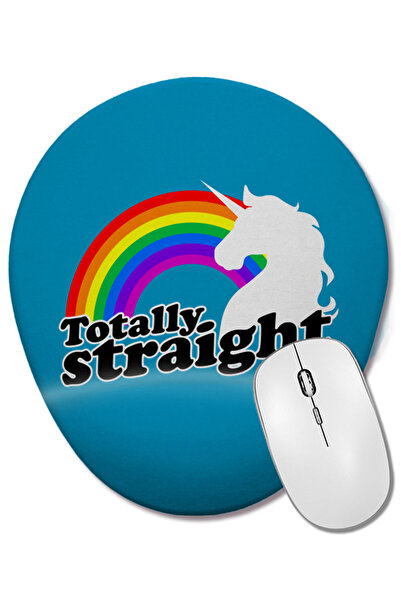 BASKI DÜNYASI Mouse Pad oval cu suport pentru încheietura mâinii, cu unicorn ...