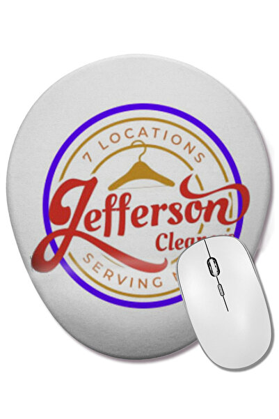 BASKI DÜNYASI Mouse Pad oval Jefferson cu suport pentru încheietura mâinii