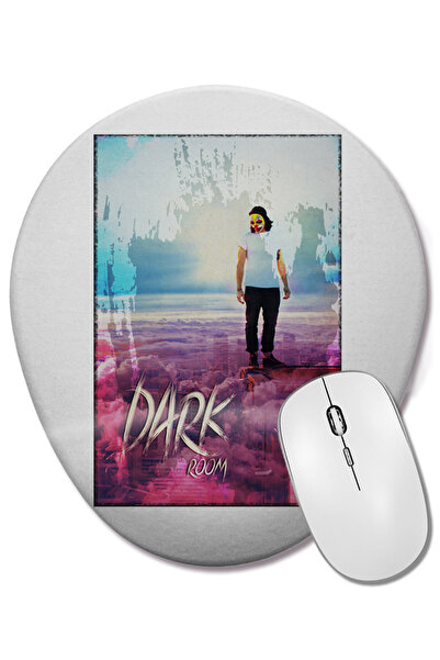 BASKI DÜNYASI Γνήσιο Darkroom Modelo Οβάλ ποντίκι με οπίσθιο στήριγμα καρπού