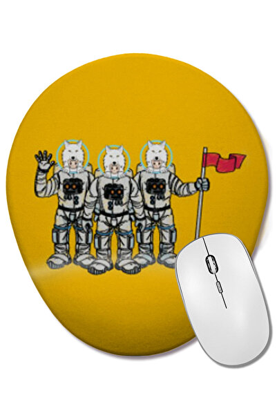 BASKI DÜNYASI Mouse Pad oval Baby Saitama Coin To The Moon cu suport pentru încheietura mâinii