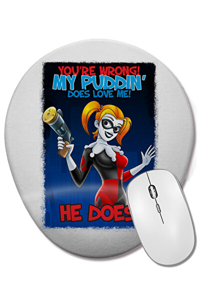 BASKI DÜNYASI Mouse Pad oval My Puddin cu suport pentru încheietura mâinii
