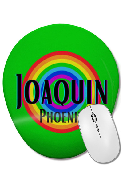 BASKI DÜNYASI Joaquin Phoenix- Mouse Pad oval în stil retro Rainbow cu suport...