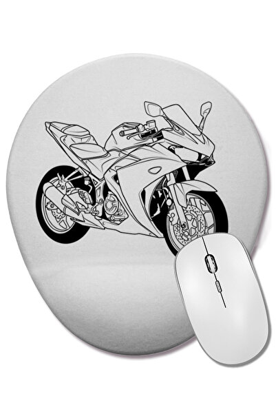BASKI DÜNYASI Mouse Pad oval Yamaha Yzf R25 cu suport pentru încheietura mâinii