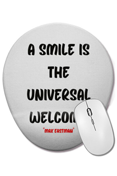 BASKI DÜNYASI Mouse Pad oval cu suport pentru încheietura mâinii, cu emoji de...