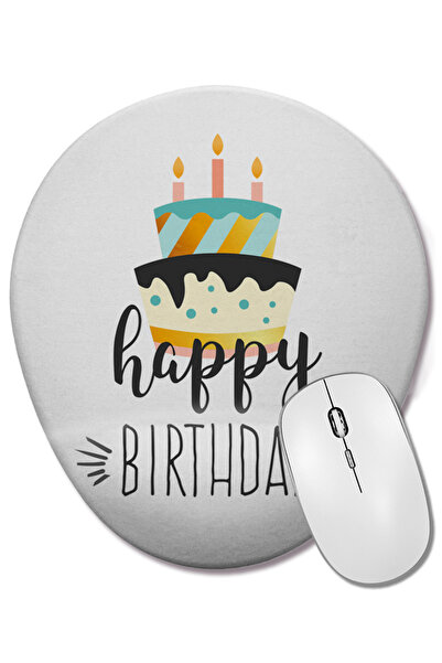 BASKI DÜNYASI Cadou de zi de naștere Mouse Pad oval cu suport pentru încheiet...