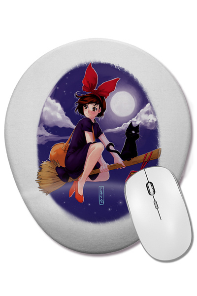 BASKI DÜNYASI Mouse Pad oval Bruxinha cu suport pentru încheietura mâinii