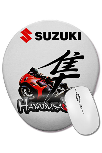 BASKI DÜNYASI Οβάλ ποντίκι ποντικιού με υποστήριξη καρπού για μοτοσικλέτα Suz...