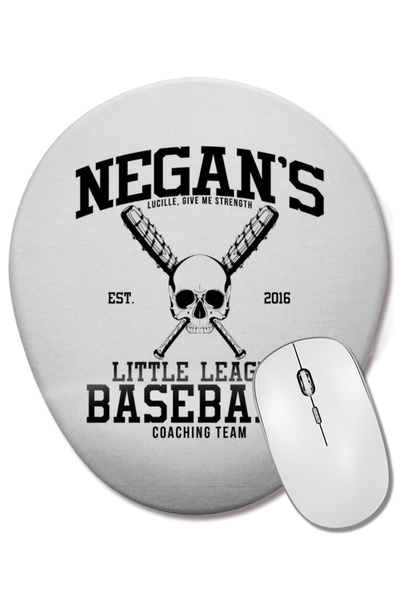 BASKI DÜNYASI Mouse Pad oval Negan's Manwich cu suport pentru încheietura mâinii