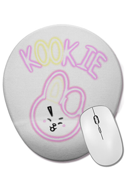 BASKI DÜNYASI Bt21 Светяща се подложка за ръка Bts Oval Mouse Pad