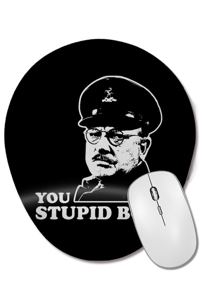 BASKI DÜNYASI Dads Army You Stupid Boy Mouse Pad oval cu suport pentru închei...