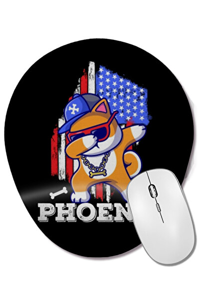 BASKI DÜNYASI Οβάλ ποντικοπάτη με υποστήριξη καρπού Phoenix City Dabbing Dog