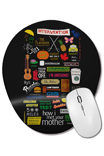 BASKI DÜNYASI How I Met Your Mother HIMYM Bilek Destekli Oval Mouse Pad