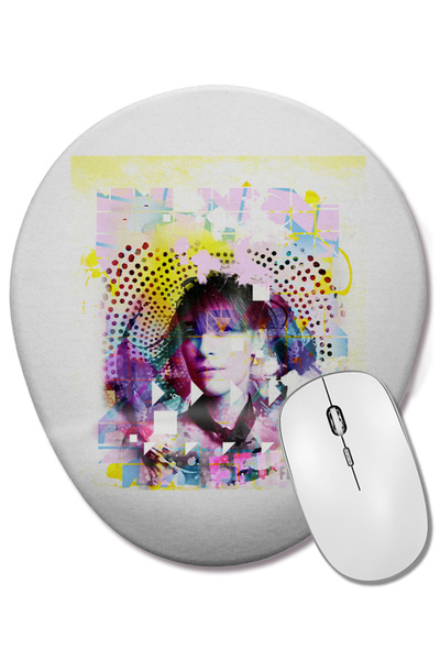 BASKI DÜNYASI Mouse Pad oval Feist cu suport pentru încheietura mâinii