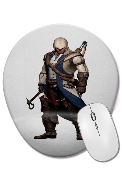 BASKI DÜNYASI Mouse Pad oval Assassins Creed 3 cu suport pentru încheietura m...