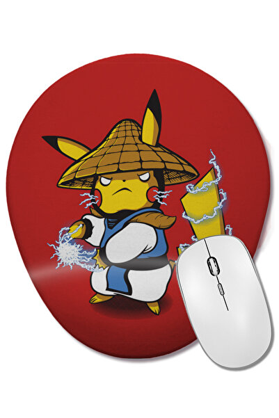 BASKI DÜNYASI Mouse Pad oval Pokemon Pikaccu cu suport pentru încheietura mâinii
