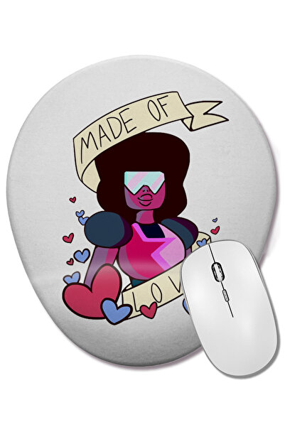 BASKI DÜNYASI Направена от любов Гранат Стивън Юнивърс 04 Овална подложка за ...