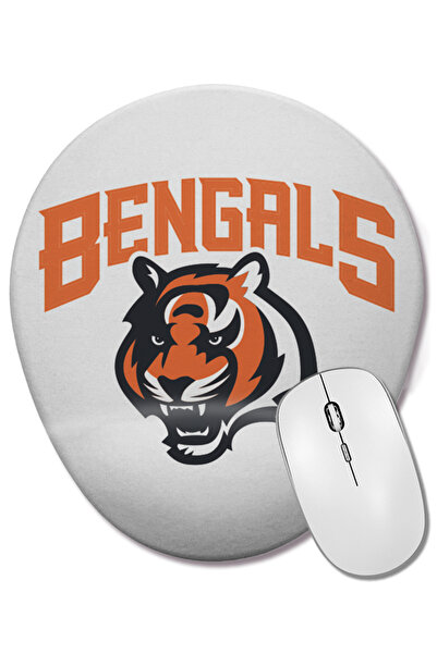 BASKI DÜNYASI Mouse Pad oval Cincinnati Bengals 02 cu suport pentru încheietu...