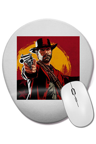 BASKI DÜNYASI Red Dead Redemption 2 06 Mouse Pad oval cu suport pentru încheietura mâinii