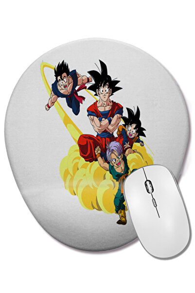 BASKI DÜNYASI Mouse Pad oval Son Goku Dragon Ball cu suport pentru încheietur...