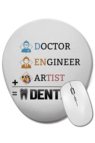 BASKI DÜNYASI Doctor Inginer Artist Dentist 34 Mouse Pad oval cu suport pentr...