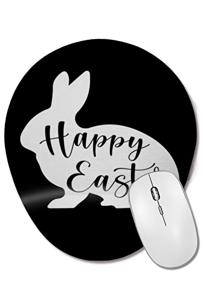 BASKI DÜNYASI Happy Easter Egg Bunny Rabbit Mouse Pad oval cu suport pentru î...