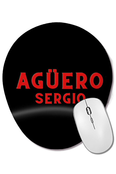 BASKI DÜNYASI Mouse Pad oval Sergio Agüero cu suport pentru încheietura mâinii