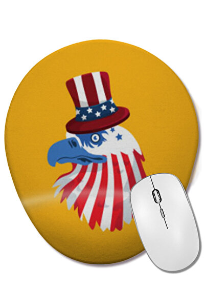 BASKI DÜNYASI Eagle Честит Ден на независимостта 4 юли Подарък Овална подложк...