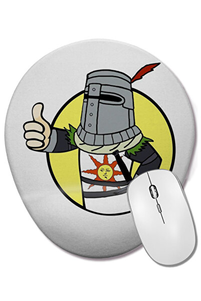 BASKI DÜNYASI Mouse Pad oval Solaire of Astora Vault Boy cu suport pentru înc...