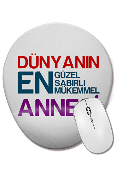 BASKI DÜNYASI Cadou pentru Ziua Mamei 025 Mouse Pad oval cu suport pentru înc...