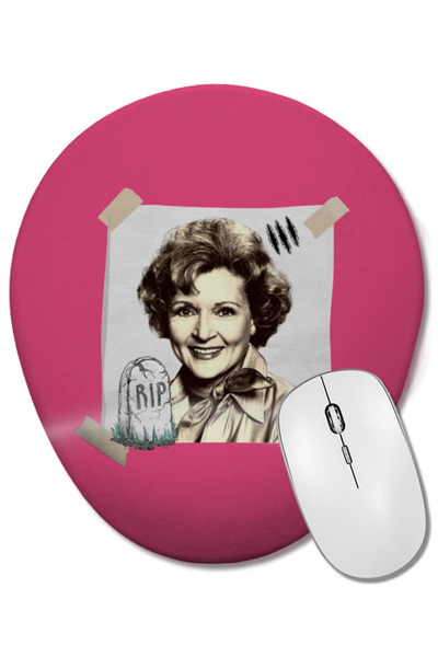 BASKI DÜNYASI Betty White a murit la 99 de ani Mouse Pad oval cu suport pentru încheietura mâinii