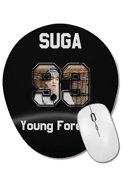 BASKI DÜNYASI Bts Young Forever Suga Wrist Supported Oval Mouse Pad