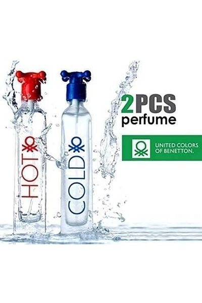 Benetton Perfume Gift set (HOT & COLD Perfume) 1 x 2Pcs 100ML Each