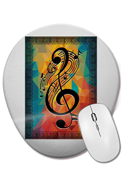 BASKI DÜNYASI Mouse Pad oval Lota Sol Switch Music cu suport pentru încheietu...