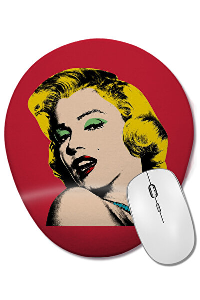 BASKI DÜNYASI Mouse Pad oval Marilyn Monroe cu suport pentru încheietura mâinii