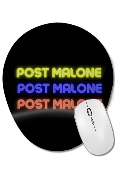 BASKI DÜNYASI Mouse Pad oval Post Malone cu suport pentru încheietura mâinii